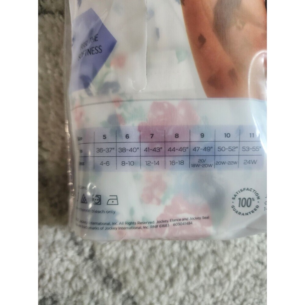 Jockey Elance Cotton Comfort Brief Panties Womens 5/S Multicolor Floral 3 Pack - Picture 5 of 6